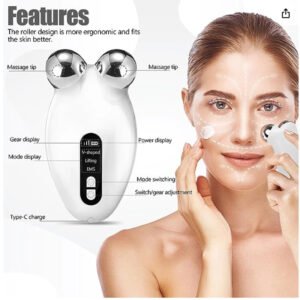 Mini Microcurrent Face Lift Device Roller - Wrinkle Remover & Skin Toner