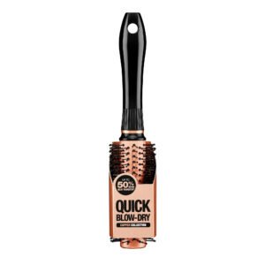 Quick Blow-dry Copper Nylon Round Hairbrush, Copper, 1ct